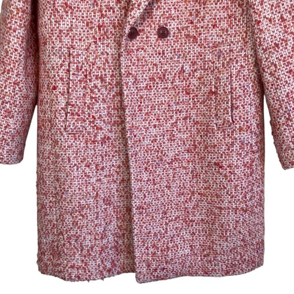 J.Crew Sz 6 Nalya Daphne Topcoat Italian Wool-blend Fabric Guava Pink Tweed - Picture 5 of 16